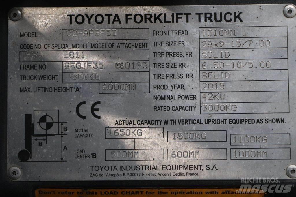 Toyota 02-8FGF30 LPG heftrucks