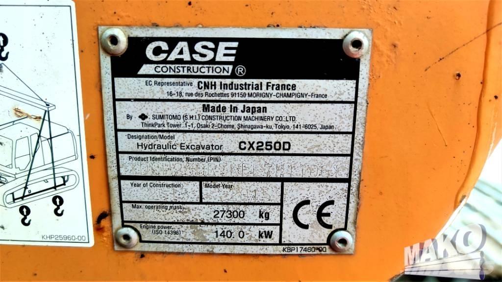 CASE CX 250 D Rupsgraafmachines