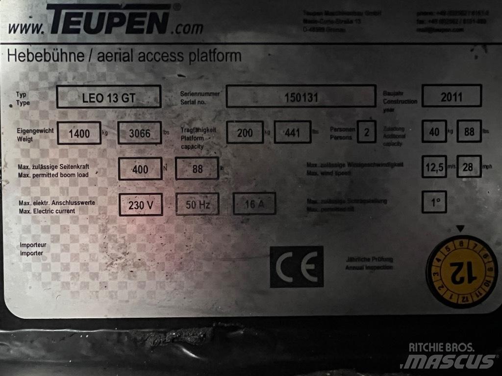 Teupen LEO 13 GT Zelfrijdende knikarm hoogwerker