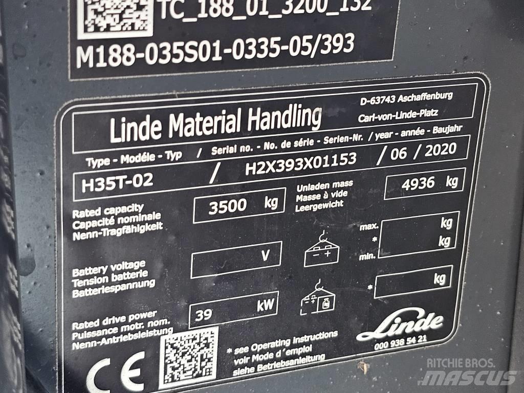 Linde H35T-02 LPG heftrucks
