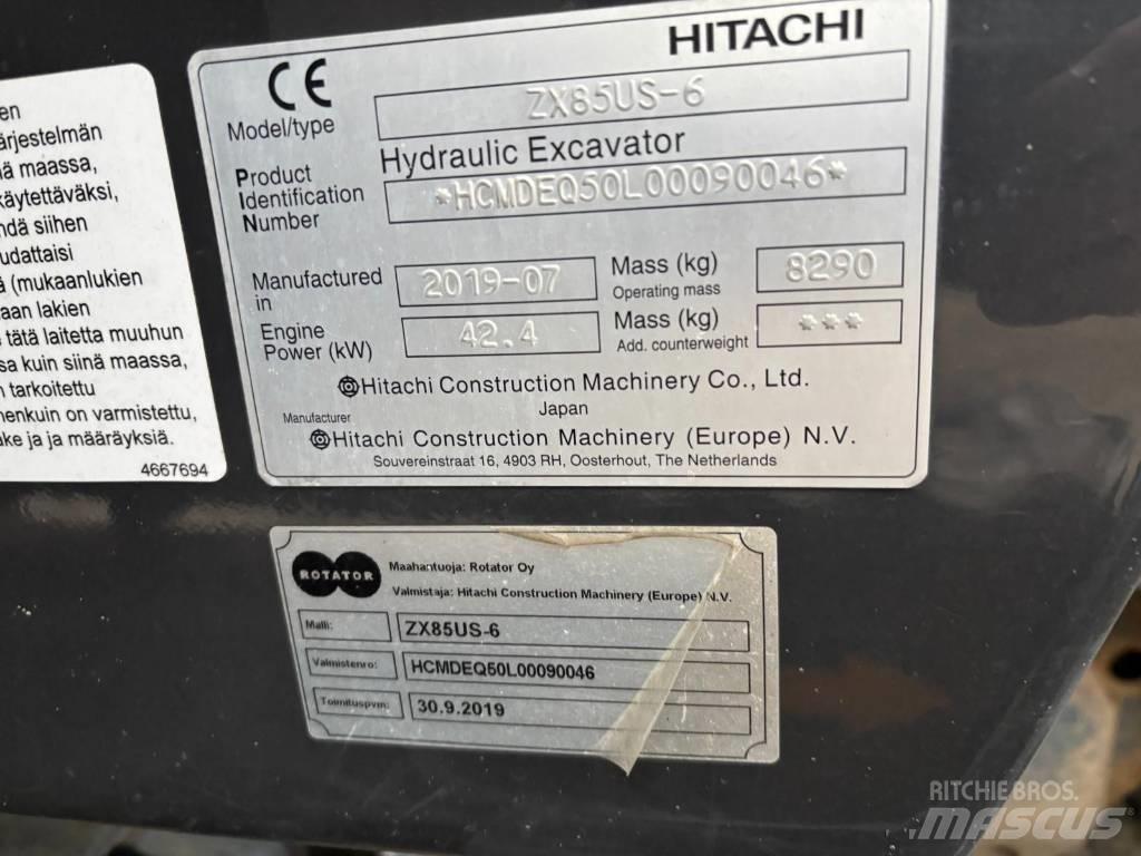 Hitachi ZX 85 US-6 Midigraafmachines 7t - 12t