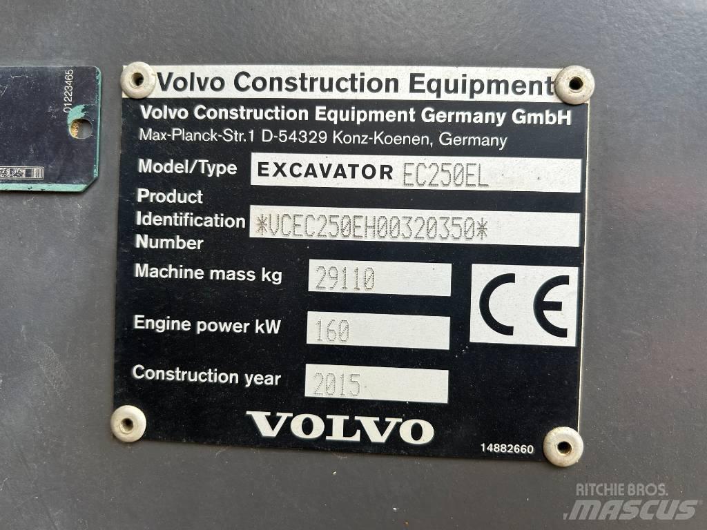 Volvo EC 250 EL Rupsgraafmachines