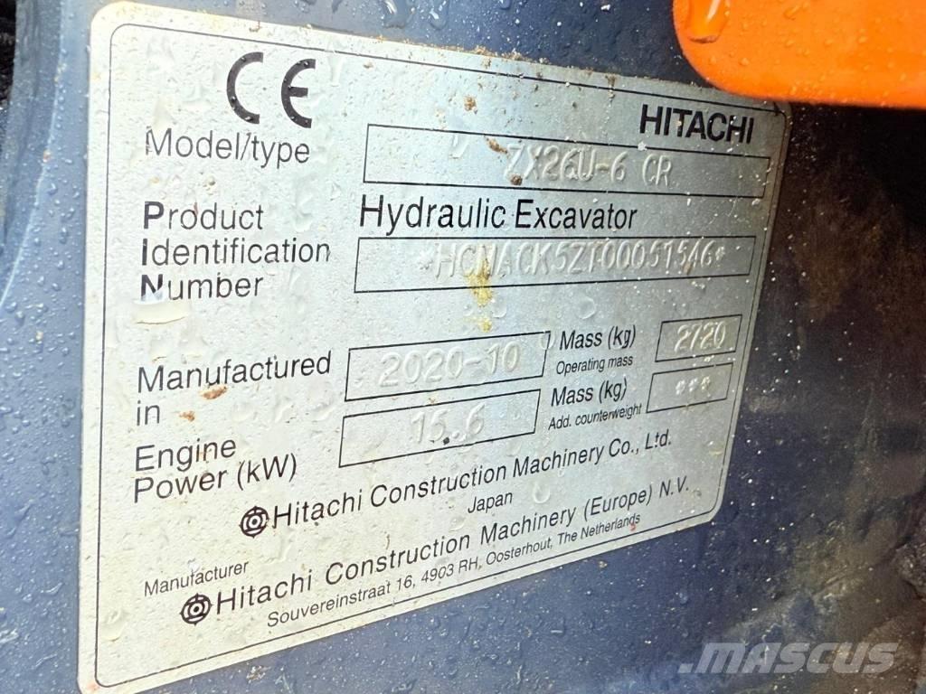 Hitachi ZX 26 U-6 CR Minigraafmachines < 7t