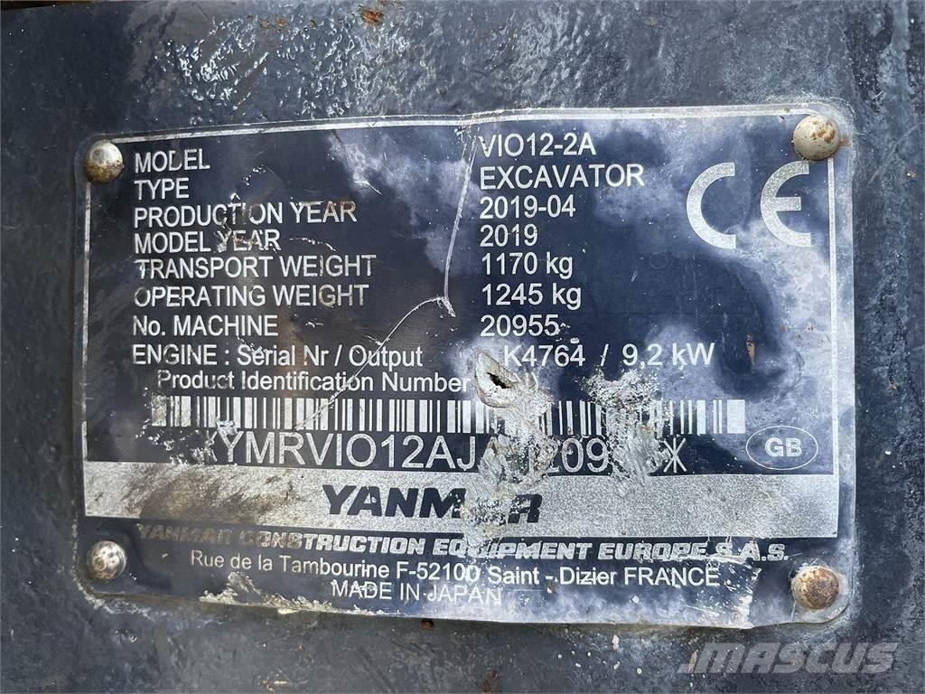 Yanmar VIO12 Wielgraafmachines
