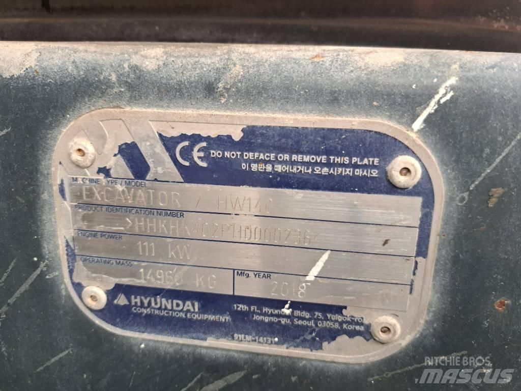Hyundai HW140 Wielgraafmachines