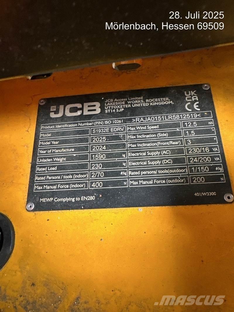 JCB S1932E Schaarhoogwerkers