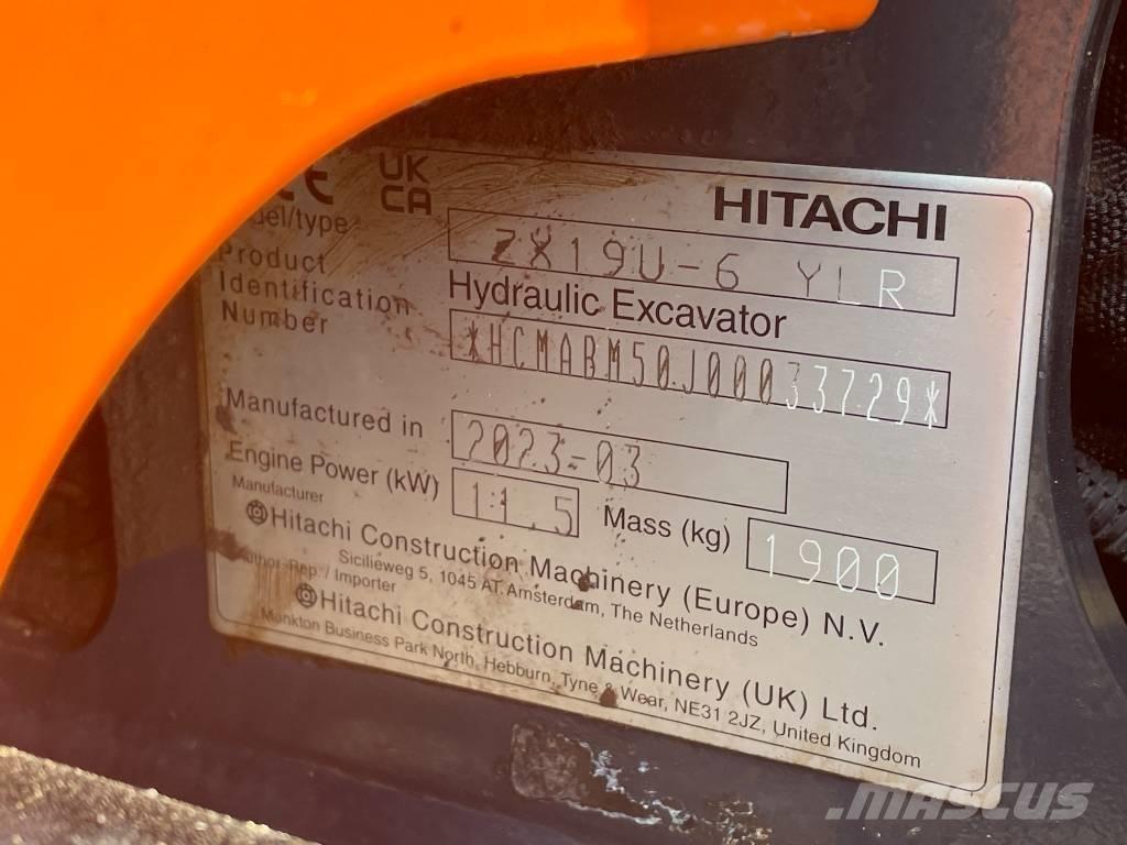 Hitachi ZX 19 U-6 Minigraafmachines < 7t