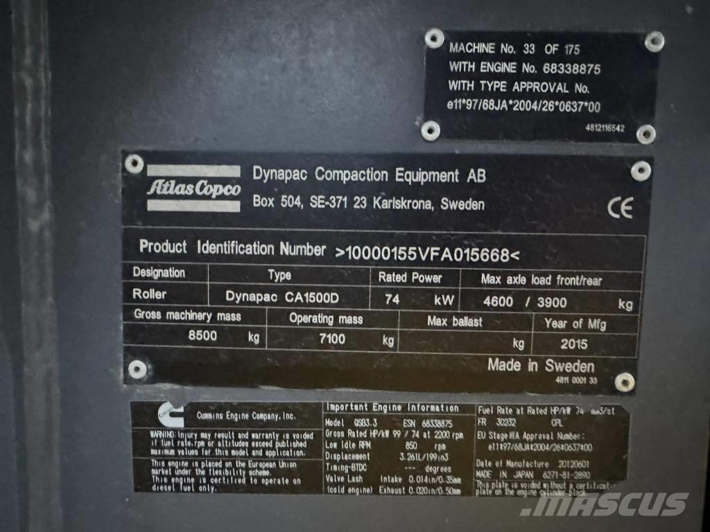 Dynapack CA1500D Trilrolwalsen