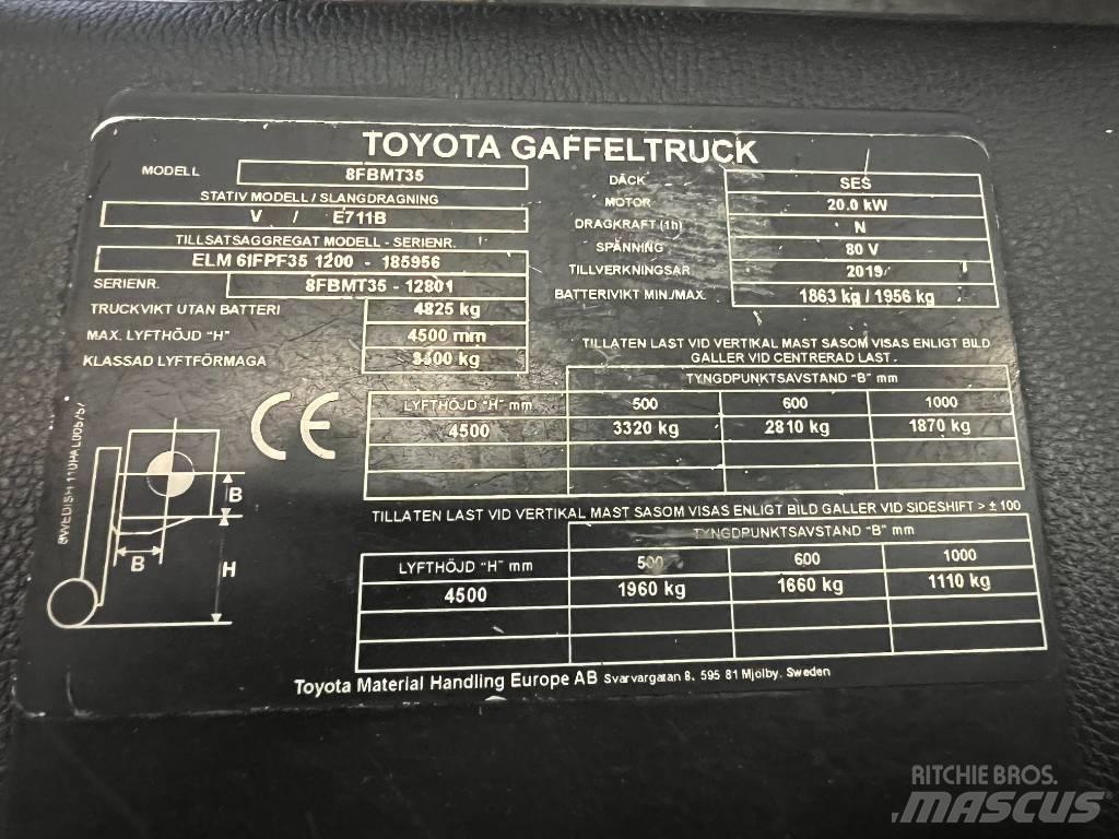 Toyota 8 FBMT 35 Elektrische heftrucks