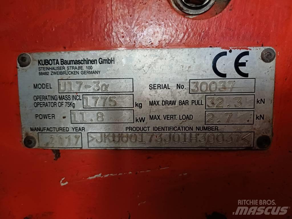 Kubota U 17-3 Minigraafmachines < 7t