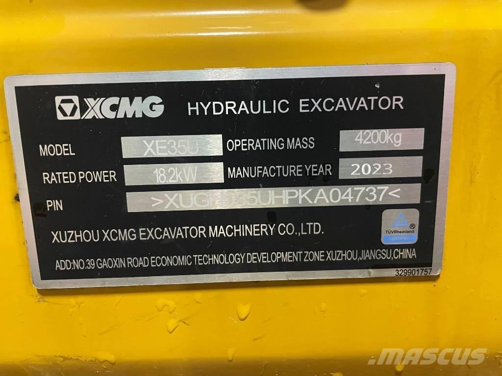 XCMG XE 35 U Minigraafmachines < 7t