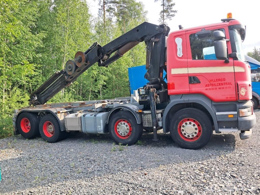 Scania R420 Vlakke laadvloer met kraan