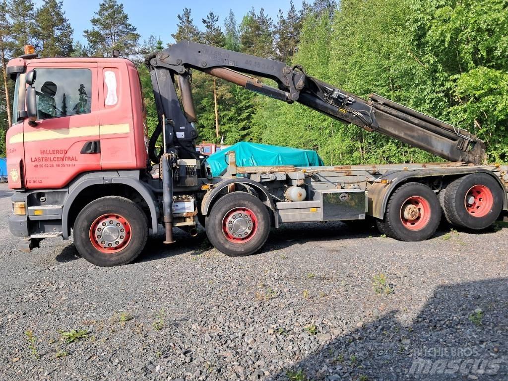 Scania R420 Vlakke laadvloer met kraan