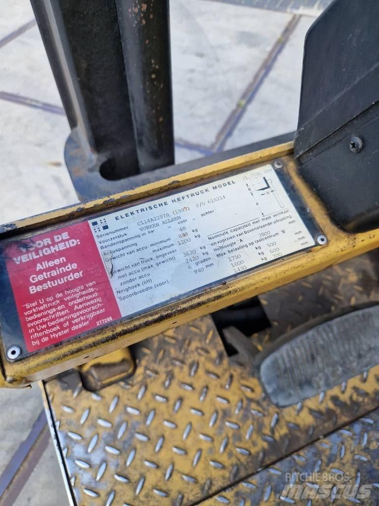 Hyster J 1.75xl Elektrische heftrucks