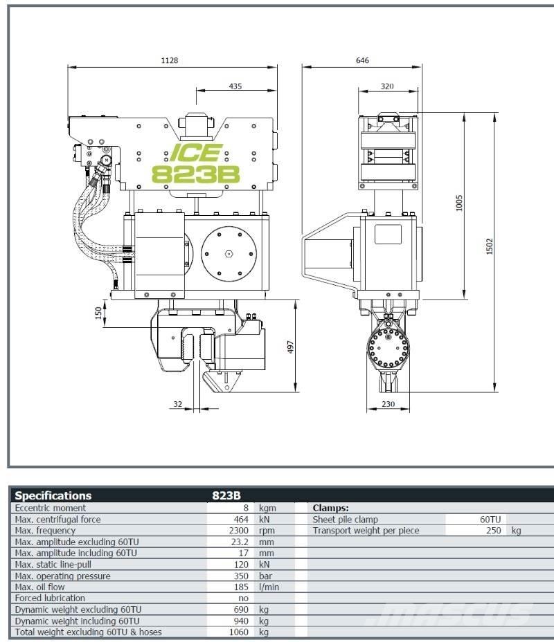  ICE 823B Accessoires en onderdelen voor boormachines