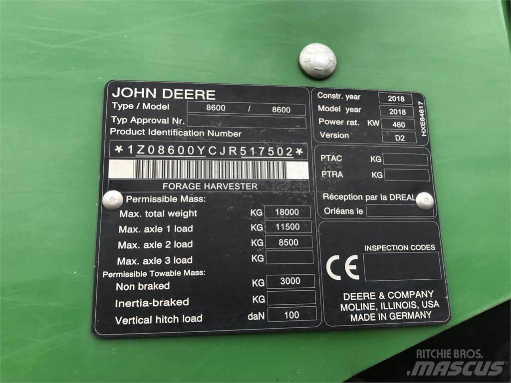 John Deere 8600 Zelfrijdende veldhakselaars