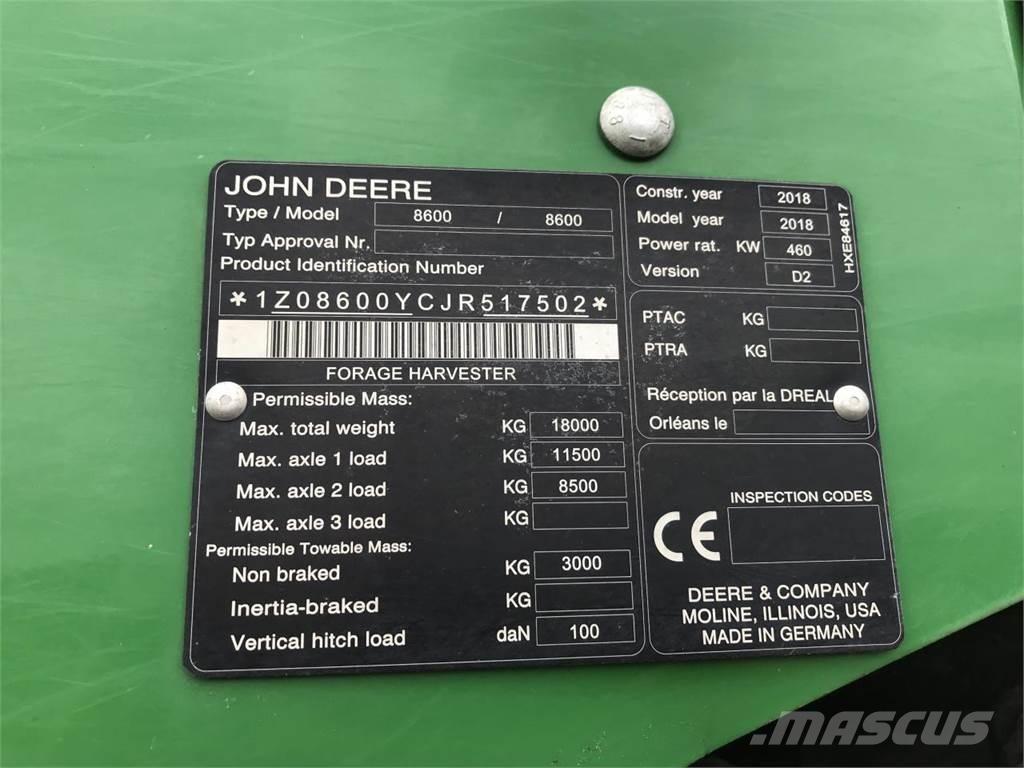 John Deere 8600 Zelfrijdende veldhakselaars