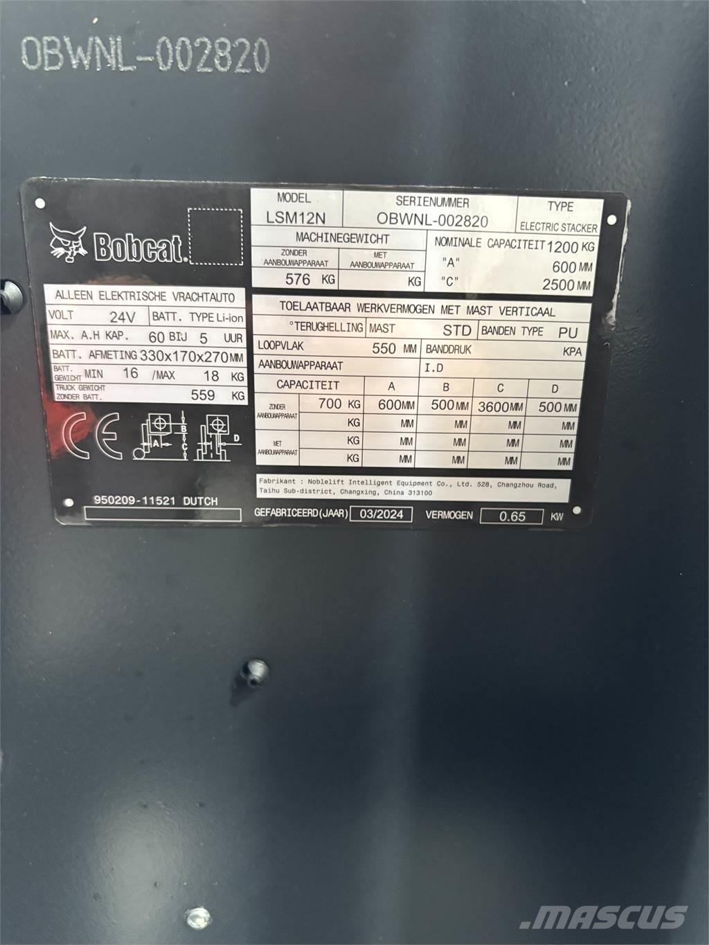 Bobcat LSM12N Meeloop stapelaar