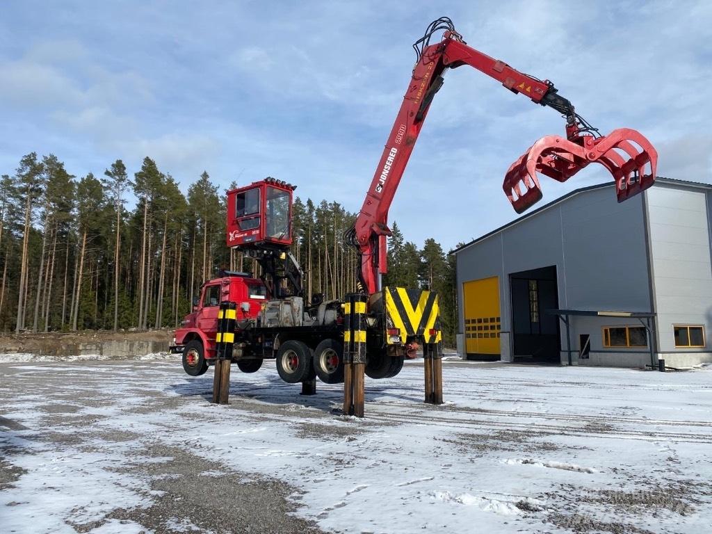 Scania T 113 H 360 Vlakke laadvloer met kraan