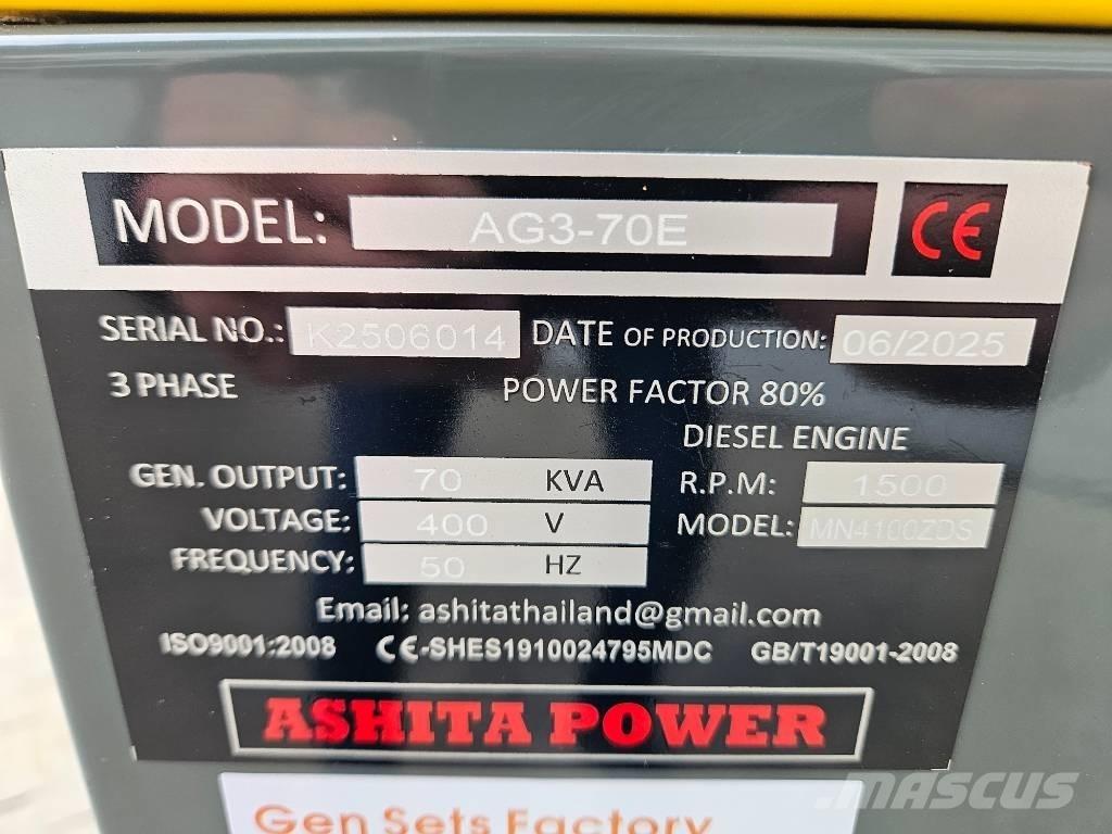 Ashita AG3-70E Diesel generatoren