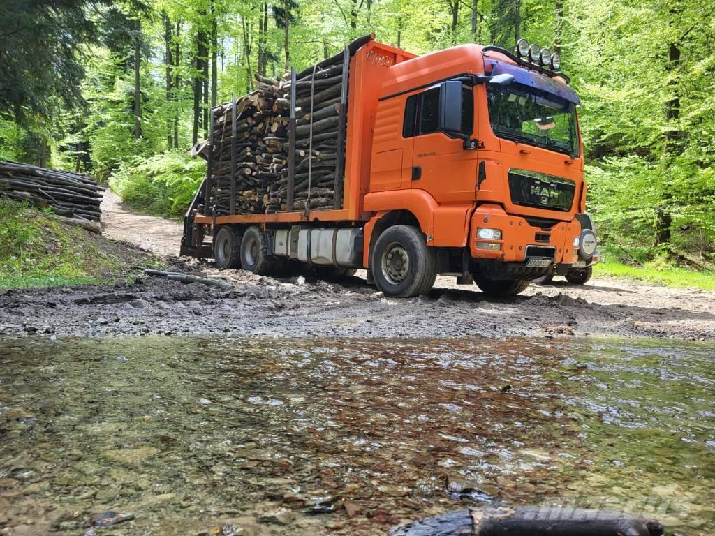 MAN TGS 26.480 Vlakke laadvloer met kraan