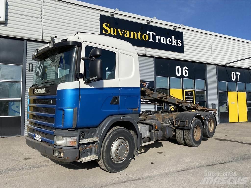 Scania R 124 6X2 Containertrucks met kabelsysteem