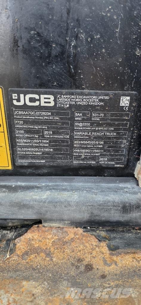 JCB 531-70 Agri Verreikers