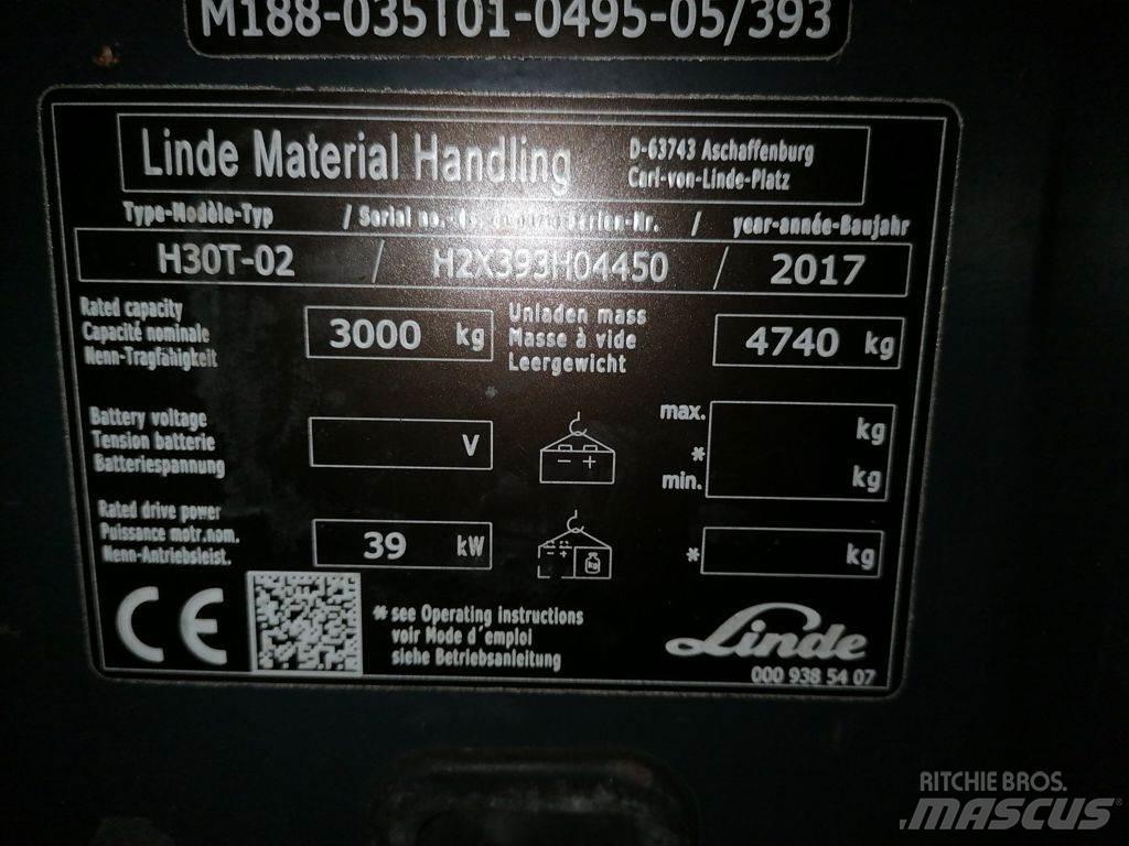 Linde H30T-02 LPG heftrucks
