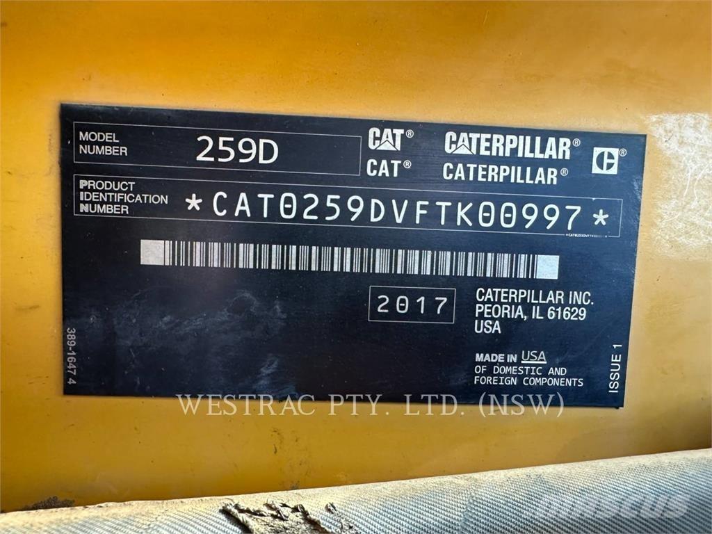 CAT 259D Rupsladers