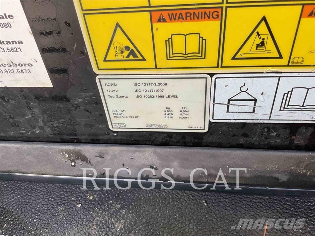 CAT 302.707CR Rupsgraafmachines