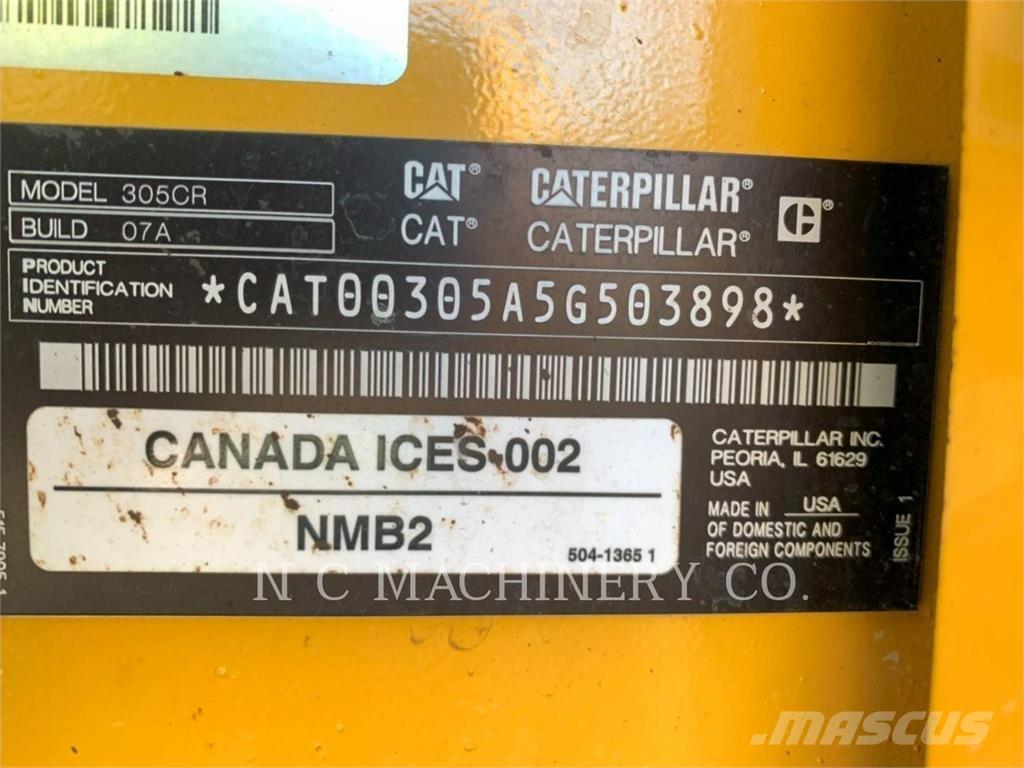 CAT 305 CRCB Rupsgraafmachines