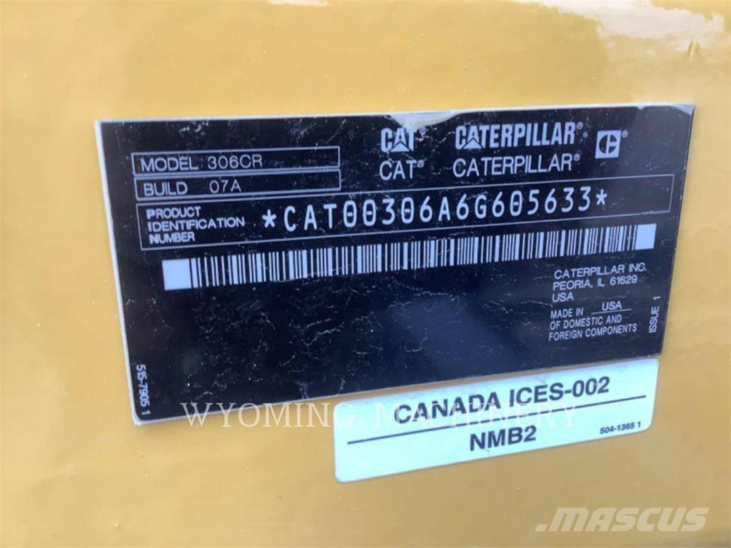 CAT 306 Rupsgraafmachines
