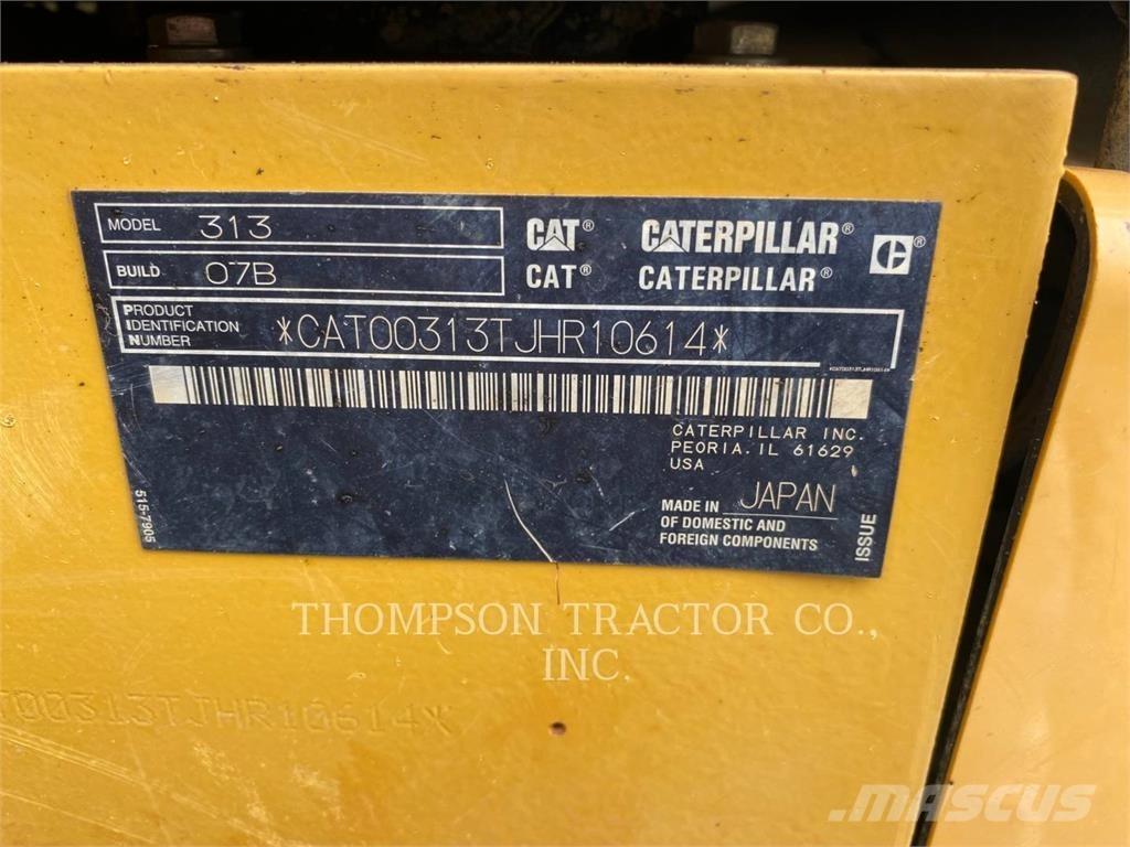 CAT 313 Rupsgraafmachines