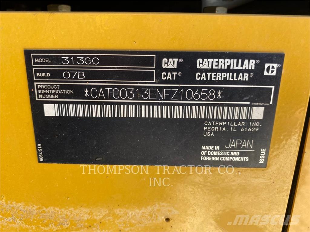 CAT 313GC Rupsgraafmachines