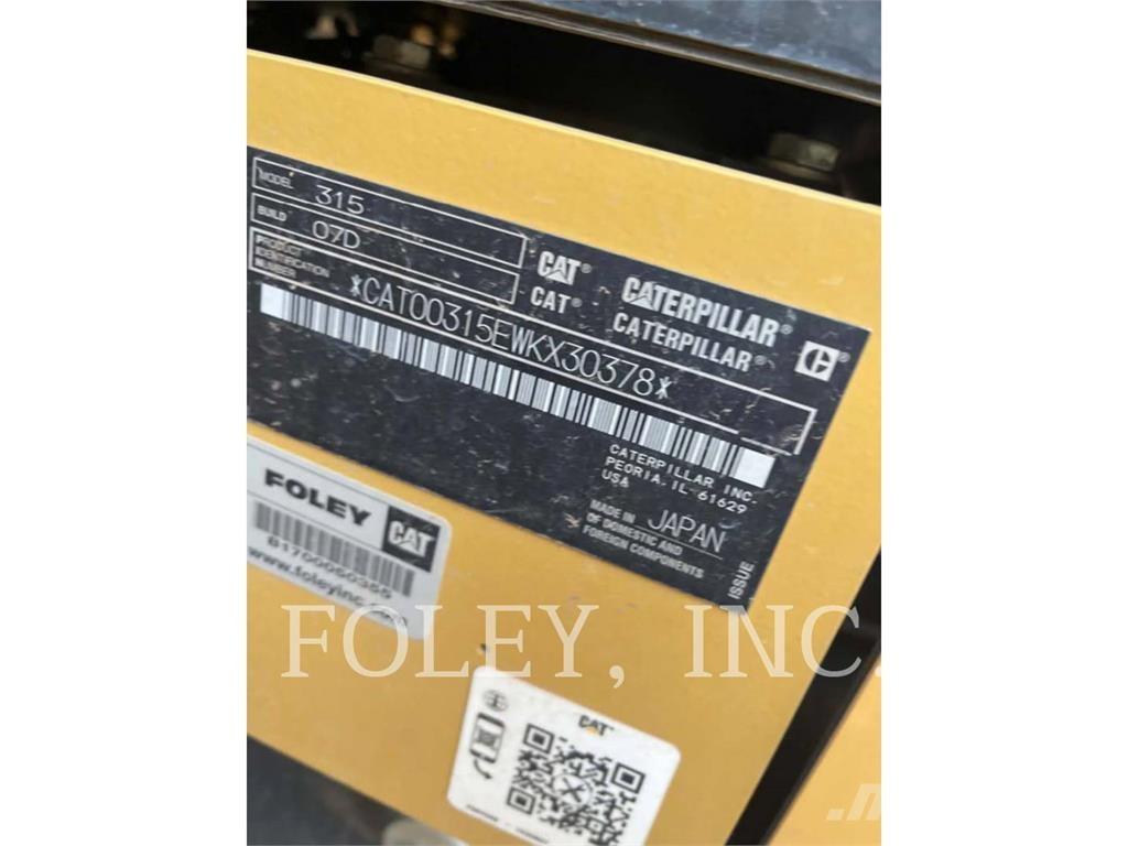 CAT 315-07 Rupsgraafmachines