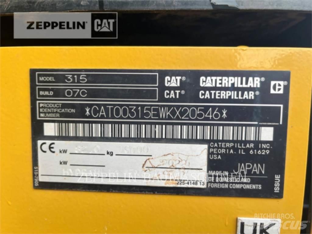CAT 315-07B Rupsgraafmachines