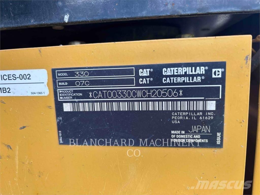 CAT 330 Rupsgraafmachines