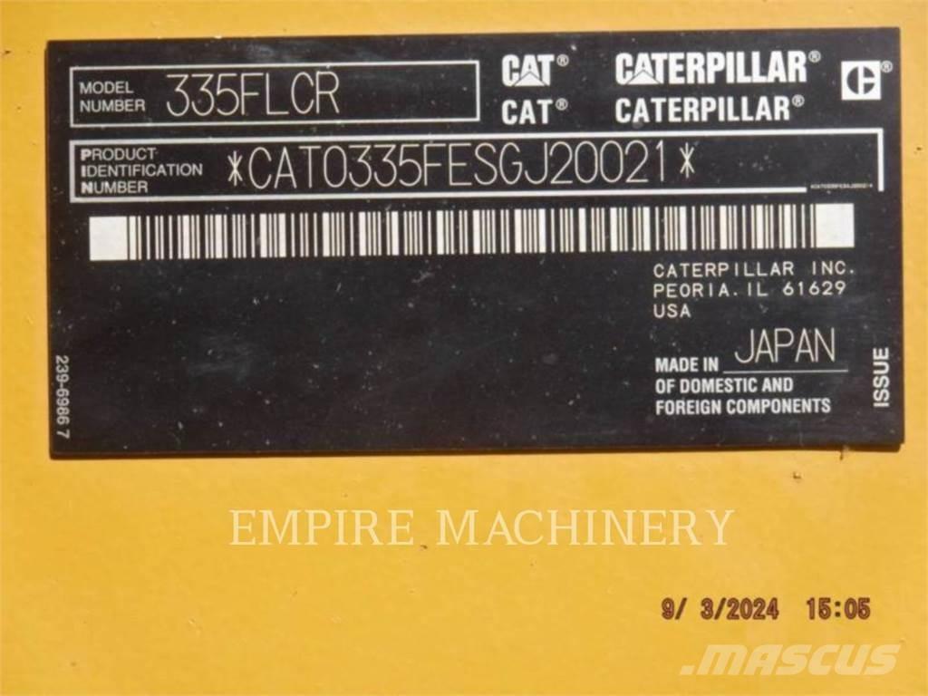 CAT 335FL P Rupsgraafmachines