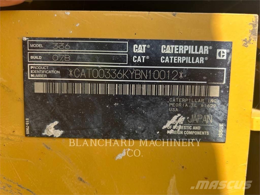 CAT 336 Rupsgraafmachines