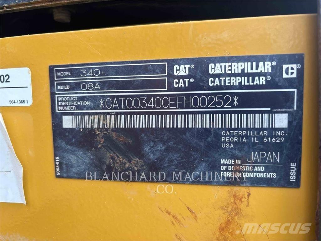 CAT 340 Rupsgraafmachines
