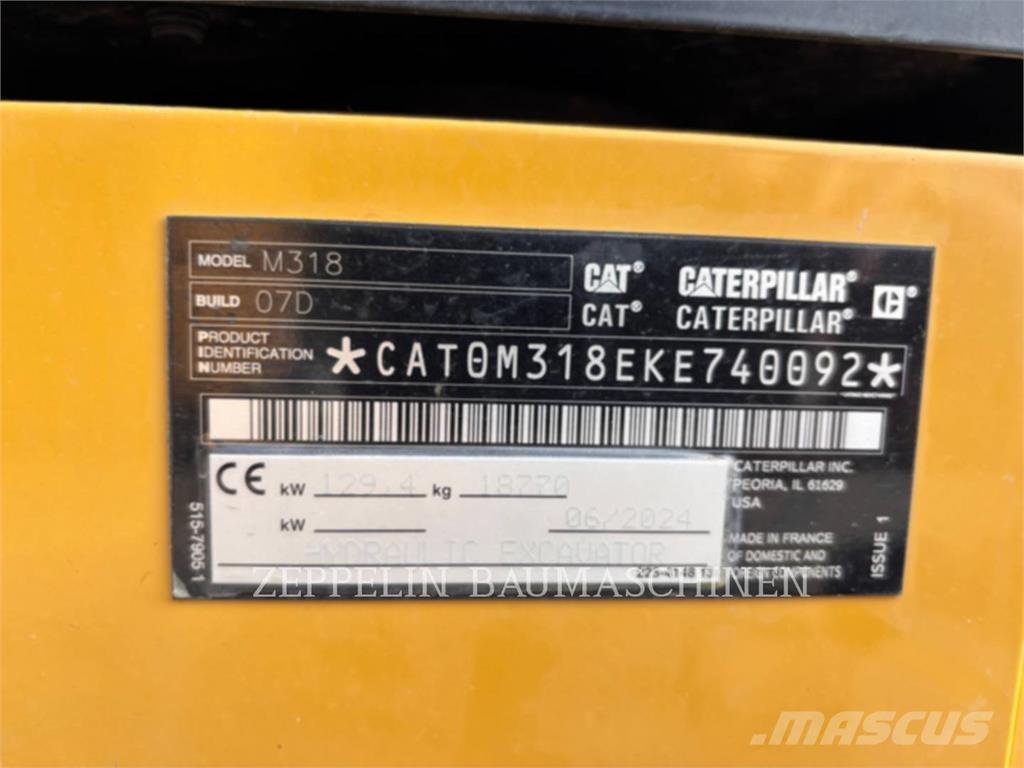 CAT M318-07A Wielgraafmachines