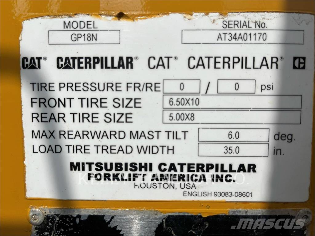 CAT MCFGP18N5 LPG heftrucks