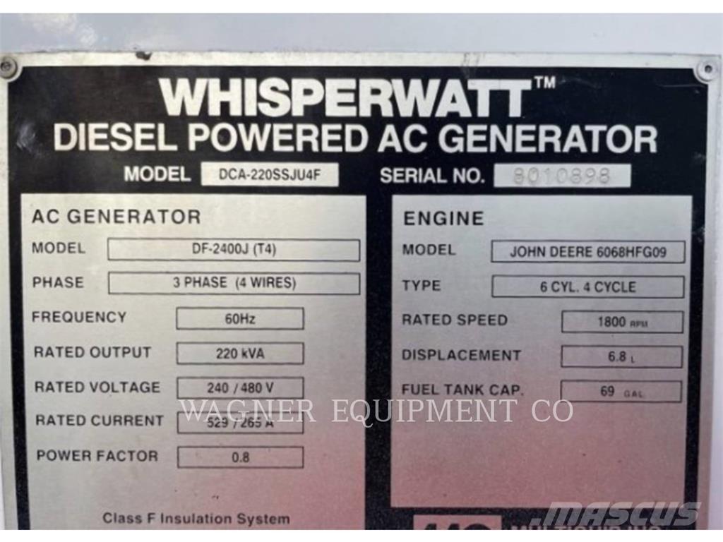 MultiQuip DCA220SSJU4F Overige generatoren