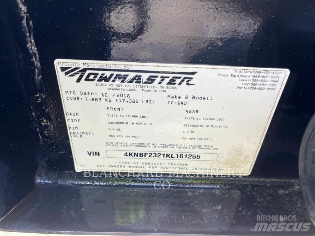 TOWMASTER TC-14D Overige aanhangers