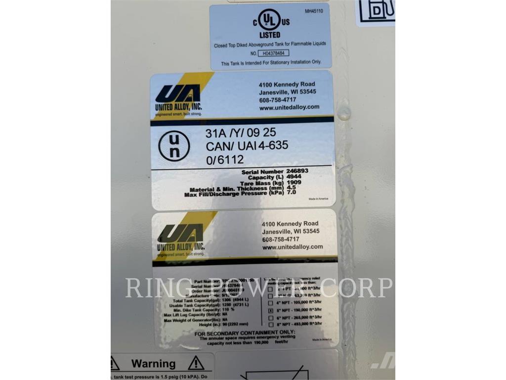 United 1250 GALLON Bouw - Overige