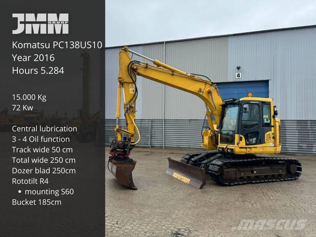 Komatsu PC 138 US-10 Rupsgraafmachines