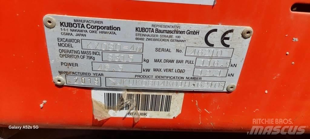 Kubota KX 080-4 Midigraafmachines 7t - 12t