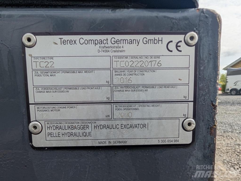 Terex TC 22-2 Rupsgraafmachines