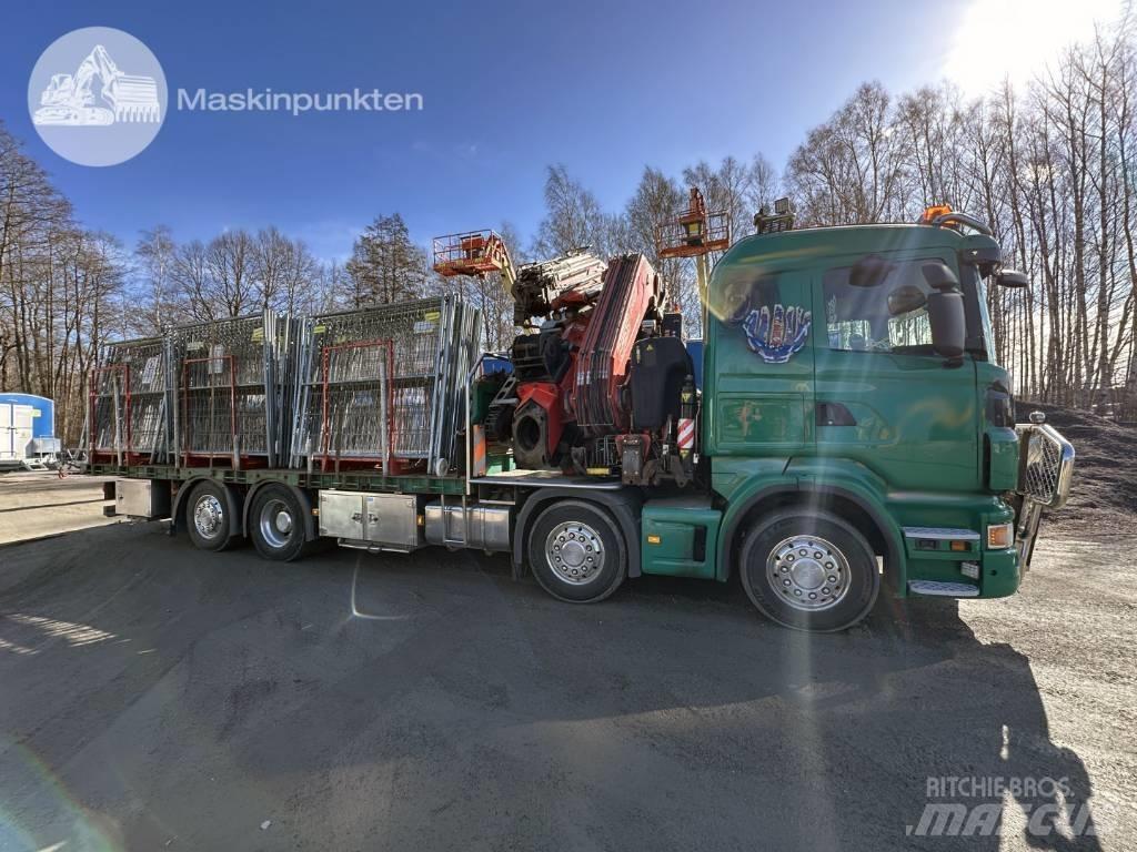 Scania R 440 LB Vlakke laadvloer met kraan