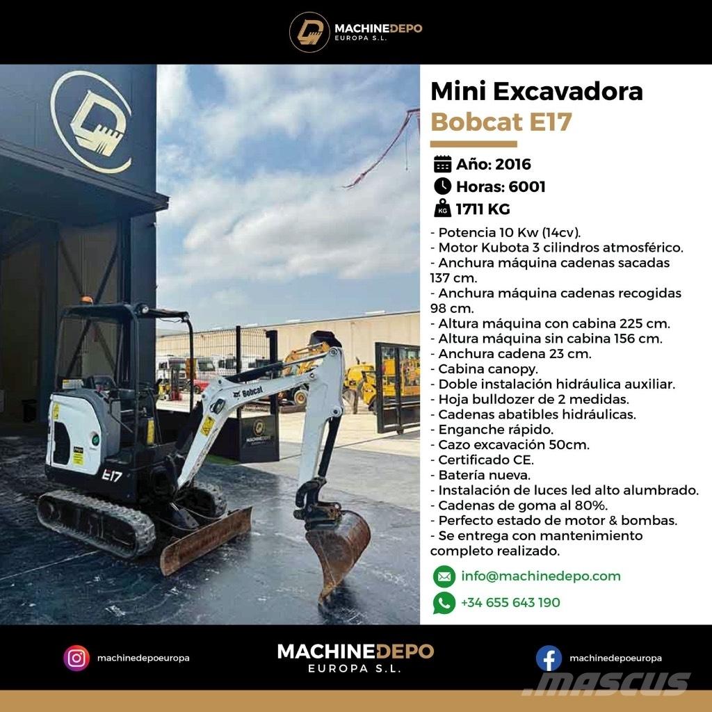 Bobcat E 17 Minigraafmachines < 7t